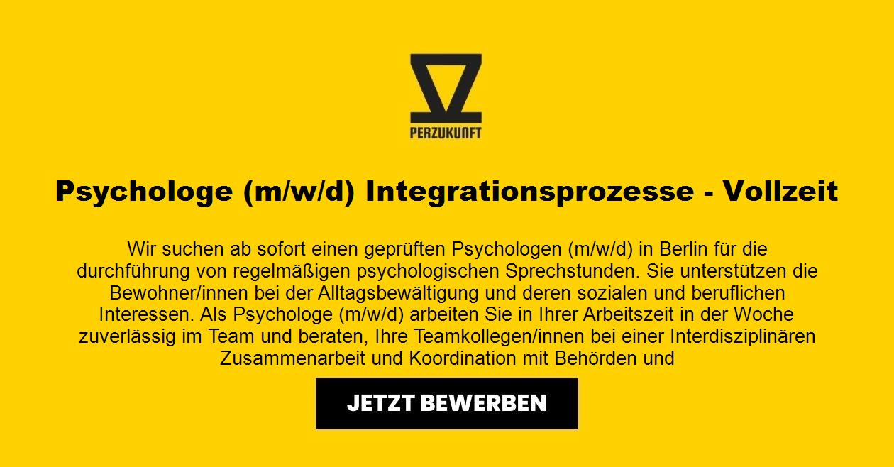 Psychologe (m/w/d) Integrationsprozesse in Vollzeit