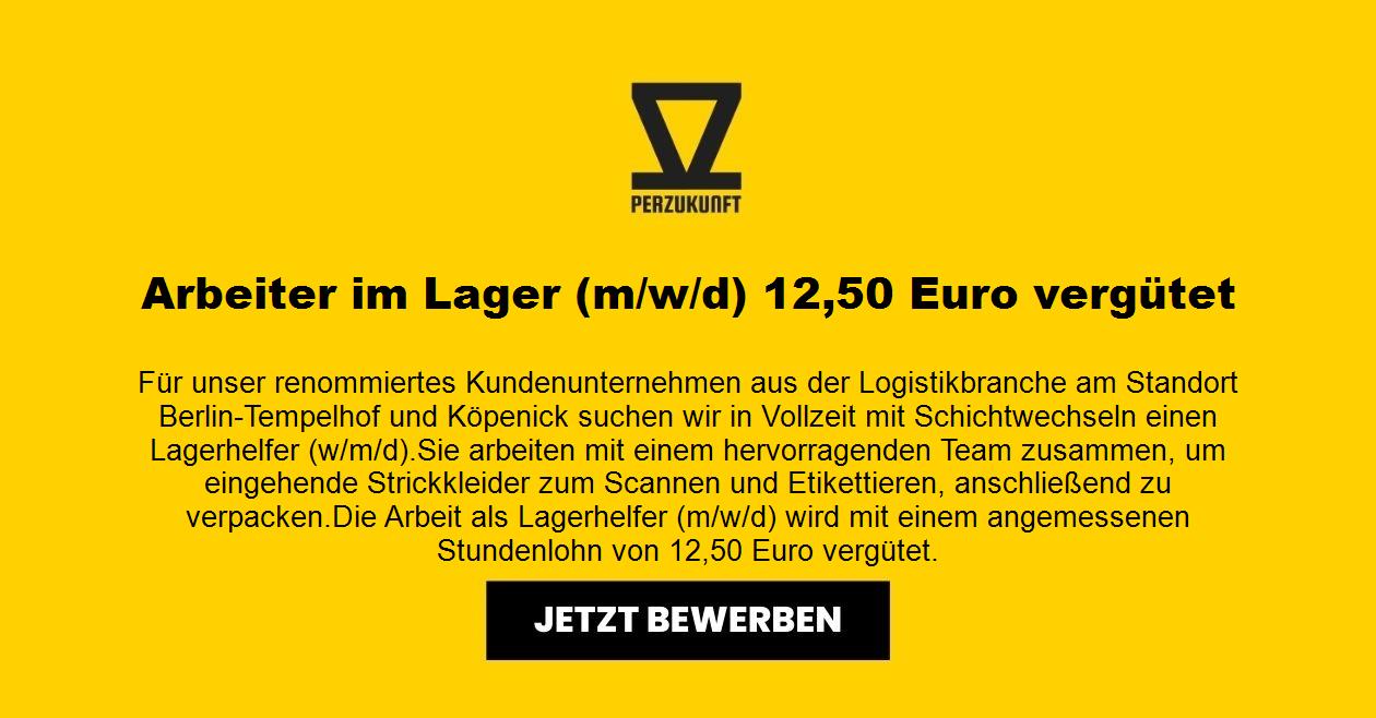 Lagerhelfer (m/w/d) Scannen und Etikettieren - 34,90 Euro