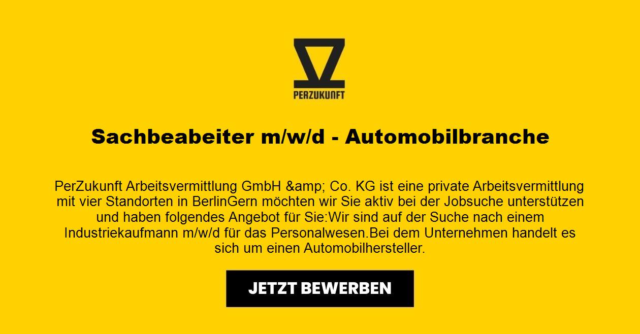 Sachbearbeiter (m/w/d) Automobilbranche in Vollzeit