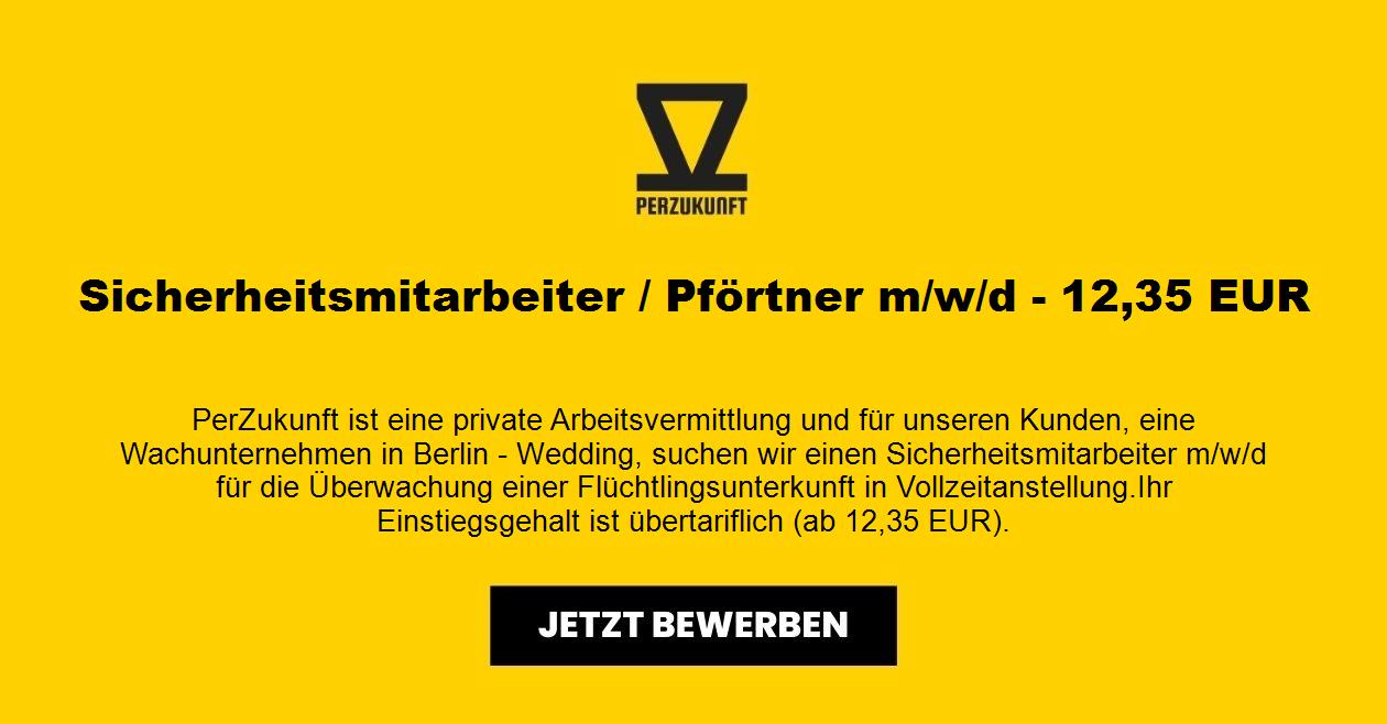 Sicherheitsmitarbeiter / Pförtner (m/w/d) 26,67 EUR