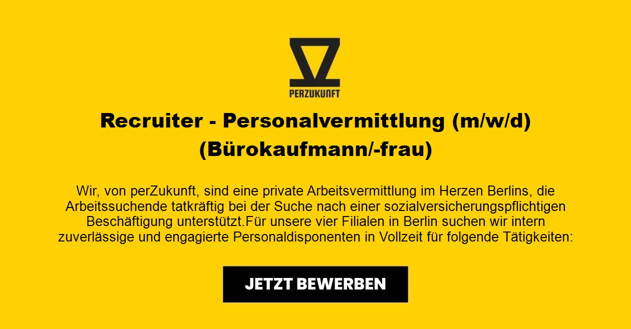 Recruiter - Personalvermittlung - Vollzeit m/w/d