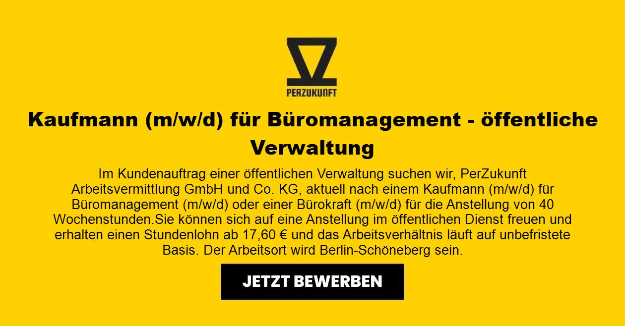Kaufmann (m/w/d)  Büromanagement öffentliche Verwaltung