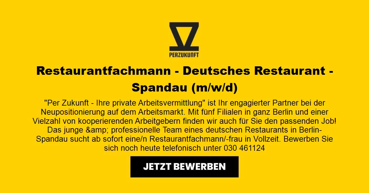 Restaurantfachmann m/w/d - Deutsches Restaurant - Spandau