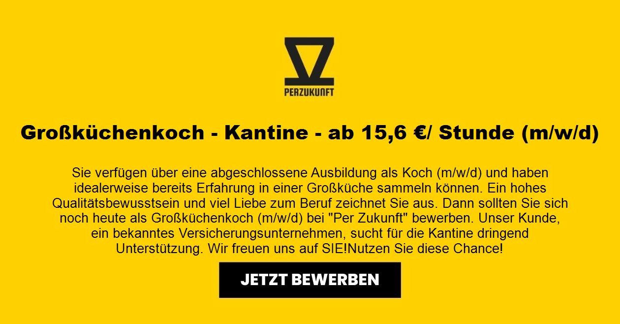 Großküchenkoch - Kantine - ab 33,70 €/ Stunde (m/w/d)