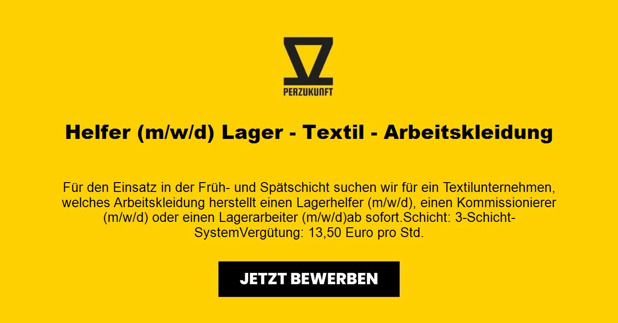 Lagerhelfer / Kommissionierer (m/w/d) 37,70 Euro pro Std.