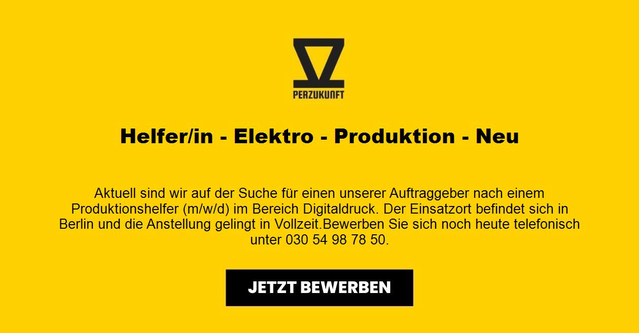 Elektrohelfer m/w/d - Produktion - Berlinweit 13 EUR