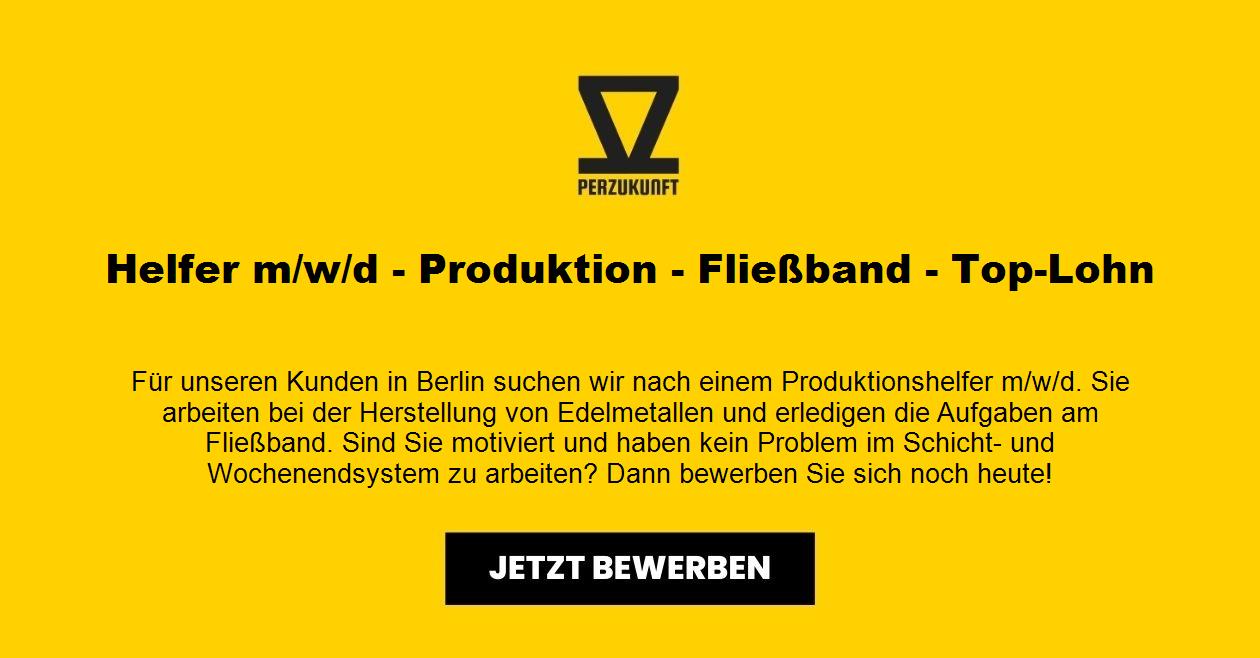 Helfer m/w/d - Produktion - Fließband - Top-Lohn
