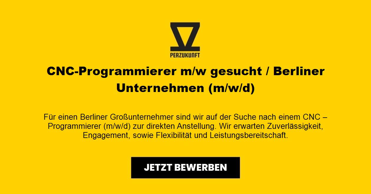 CNC-Programmierer gesucht / Berliner Unternehmen (m/w/d)