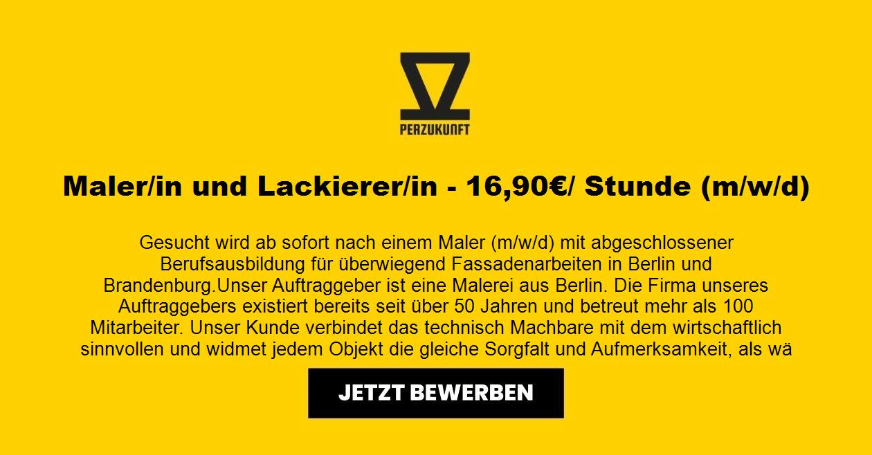 Maler/in und Lackierer/in (m/w/ - 16,90 EUR / Stunde Berlin