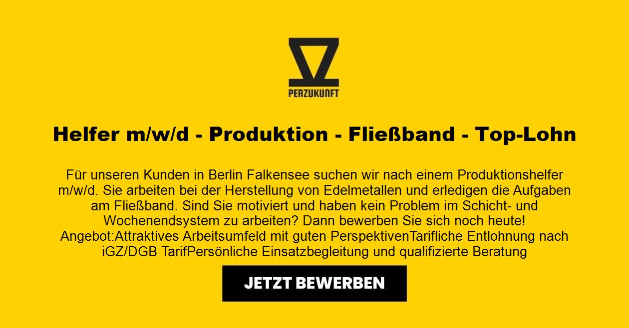 Helfer (m/w/d) - Produktion - Fließband - Top-Lohn