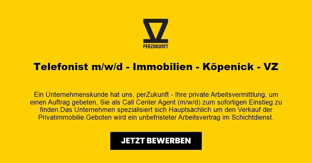 Telefonist m/w/d - Immobilien - Köpenick - Vollzeit