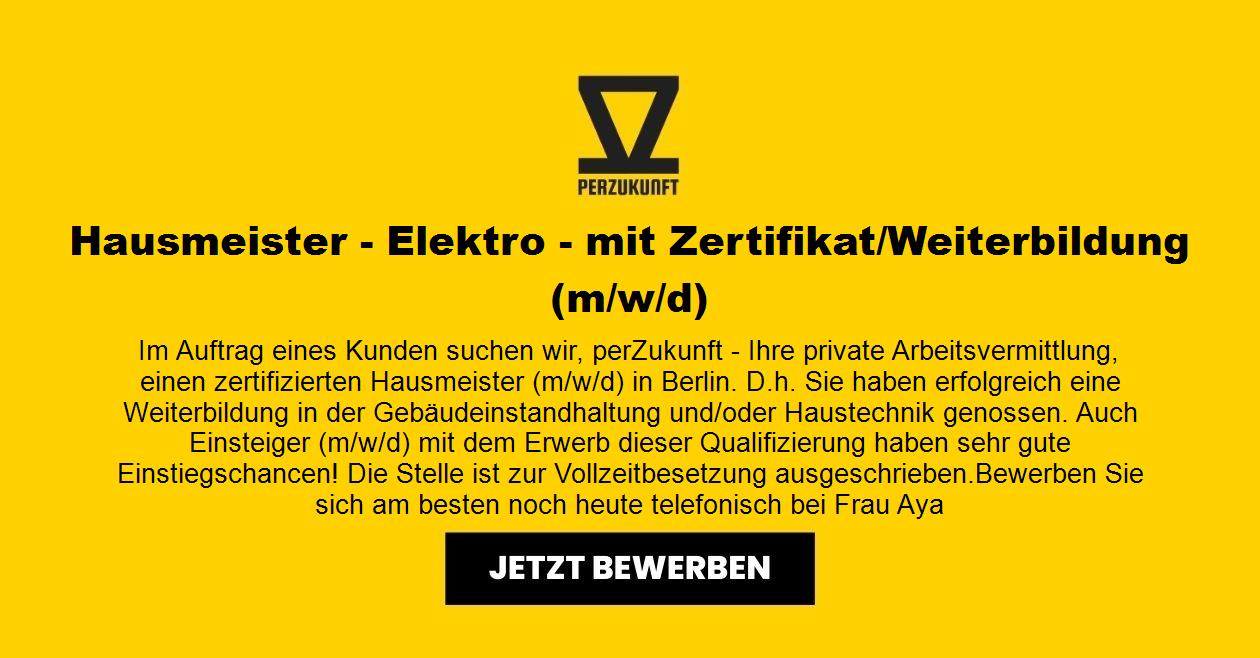 Hausmeister - Elektro - mit Zertifikat/Weiterbildung (m/w/d)