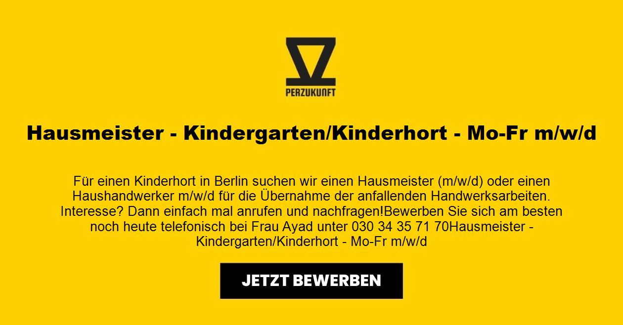 Hausmeister - Kindergarten / Kinderhort - bis freitags m/w/d