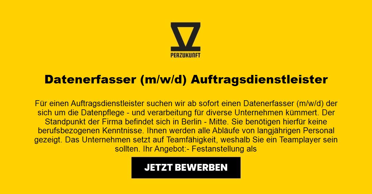 Datenerfasser m/w/d Auftragsdienstleister - Festanstellung