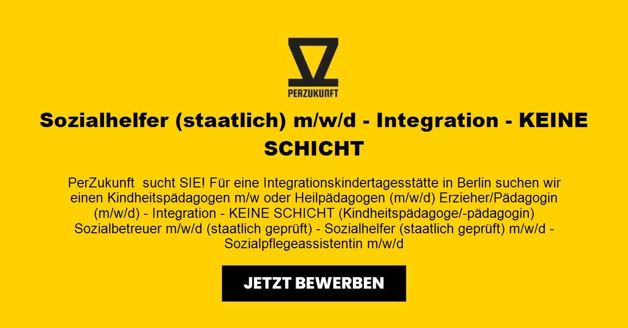 Sozialhelfer (staatlich) (m/w/d) Integration - KEINE SCHICHT