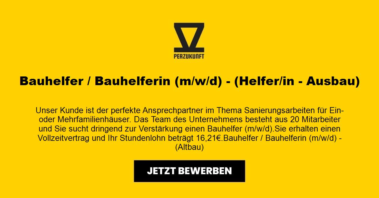 Bauhelfer / Bauhelferin (m/w/d)