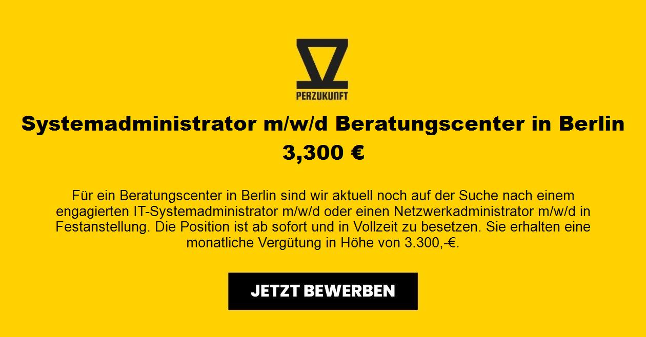 Systemadministrator (m/w/d) - Beratungscenter - 9215,46 Euro