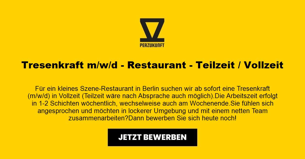 Restaurant - Tresenkraft - Vollzeit oder Teilzeit m/w/d