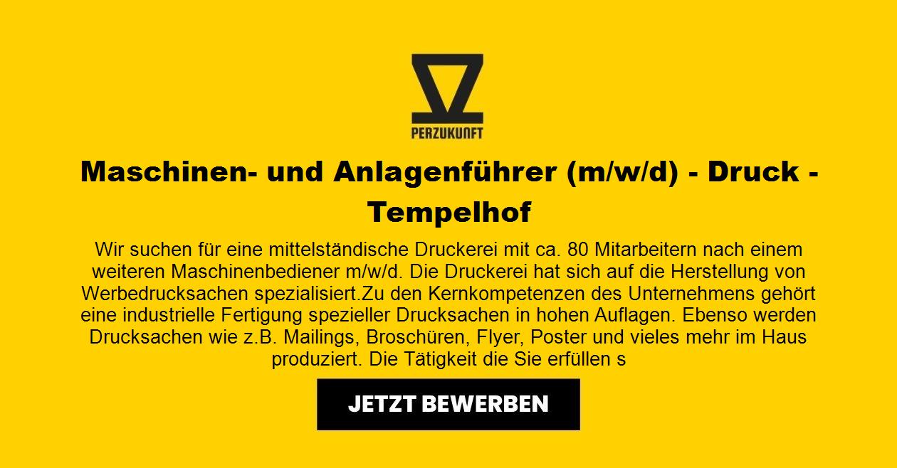 Maschinen- und Anlagenführer m/w/d - Druck in Tempelhof