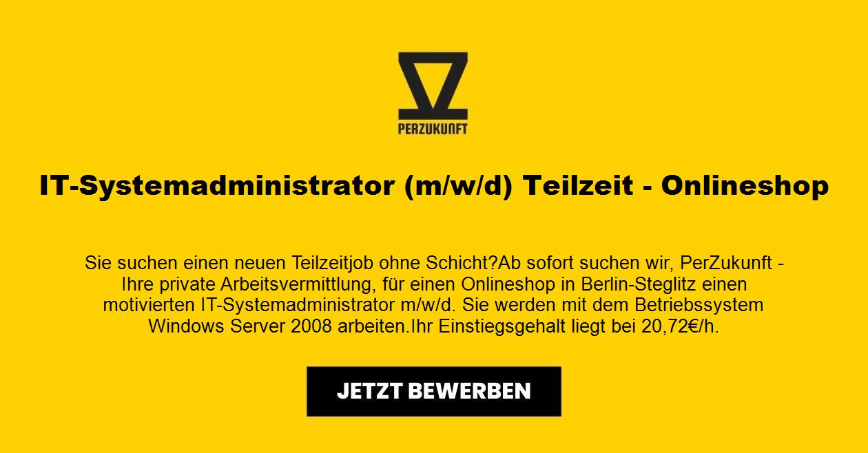 IT-Systemadministrator (m/w/d) Teilzeit - Onlineshop