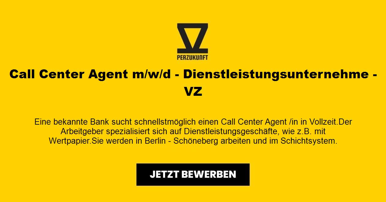 Call Center Agent m/w/d - Dienstleistungsunternehme - VZ