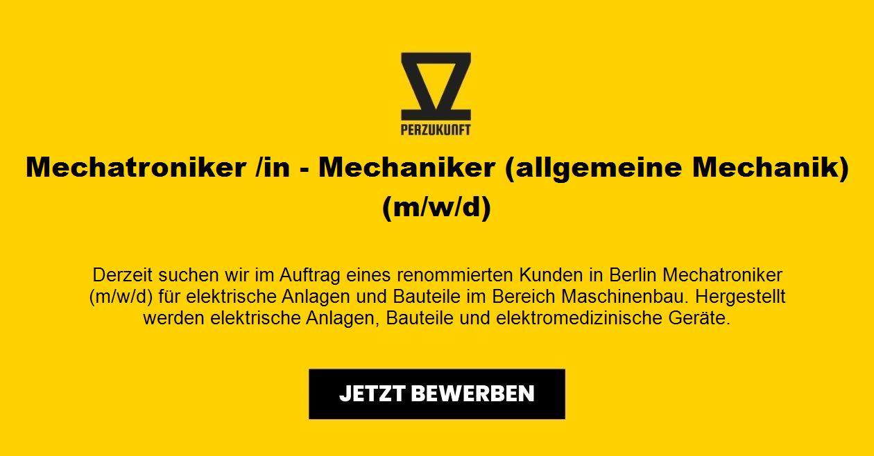 Mechatroniker /in - Mechaniker (allgemeine Mechanik) (m/w/d)