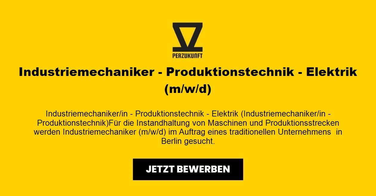 Industriemechaniker - Produktionstechnik - Elektrik (m/w/d)