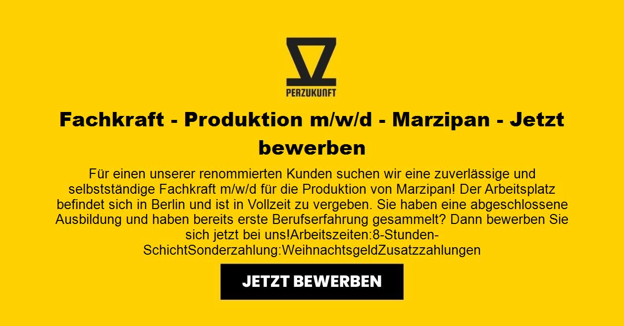 Fachkraft - Produktion m/w/d - Marzipan - Jetzt bewerben!