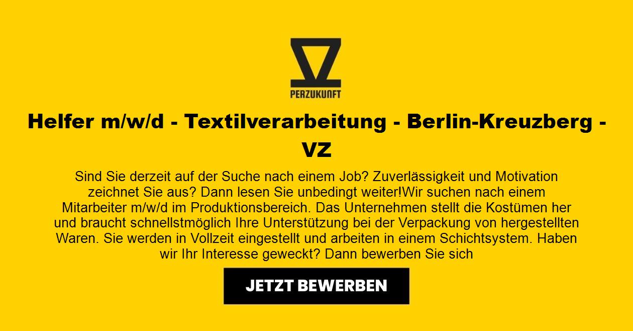 Helfer (m/w/d) - Textilverarbeitung - Berlin-Kreuzberg