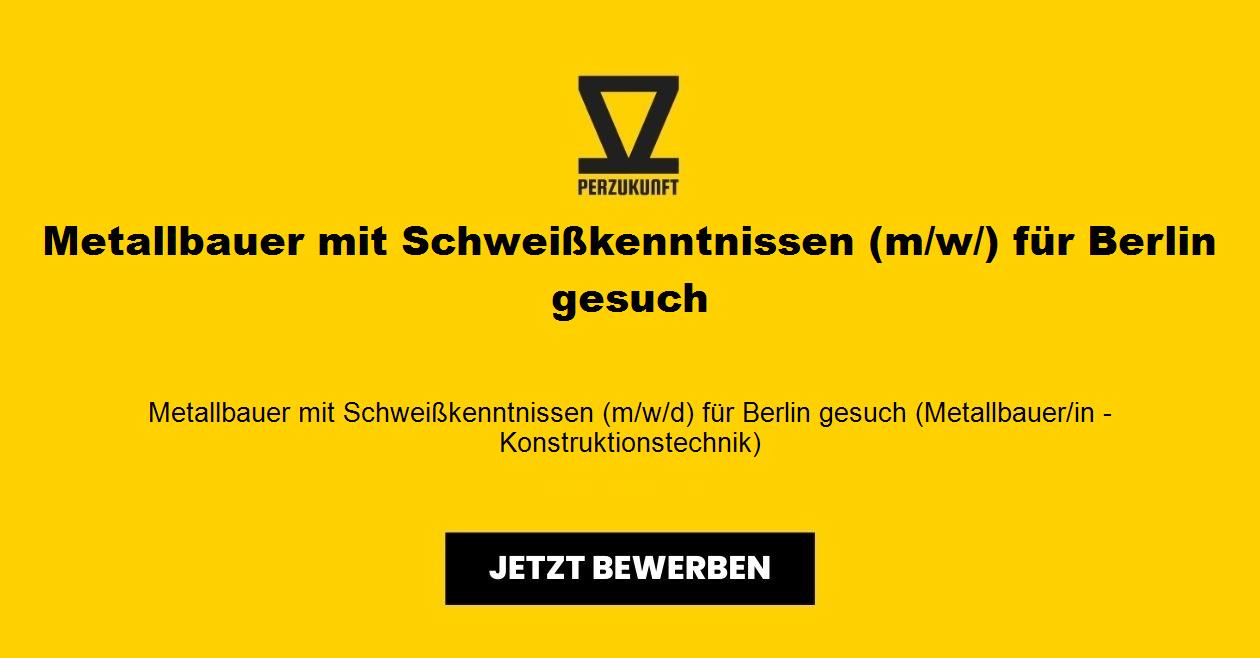 Metallbauer mit Schweißkenntnissen (m/w/d) für Berlin gesuch