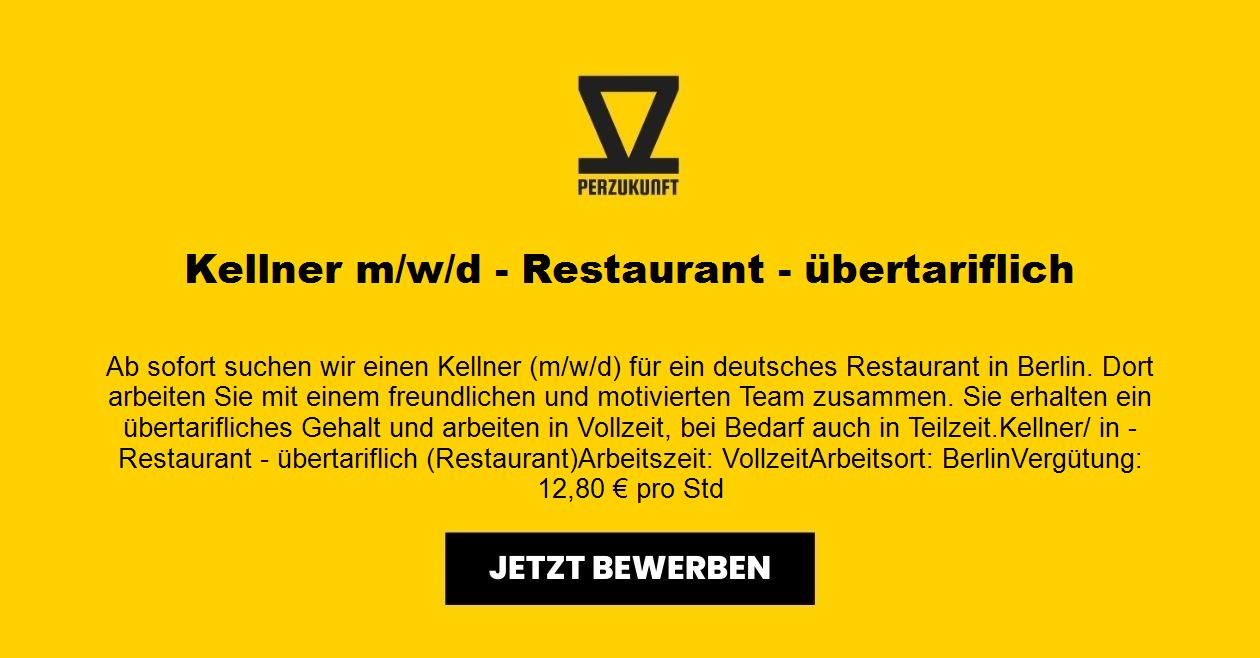 Kellner - deutsches Restaurant - ab 35,74 Euro die m/w/d