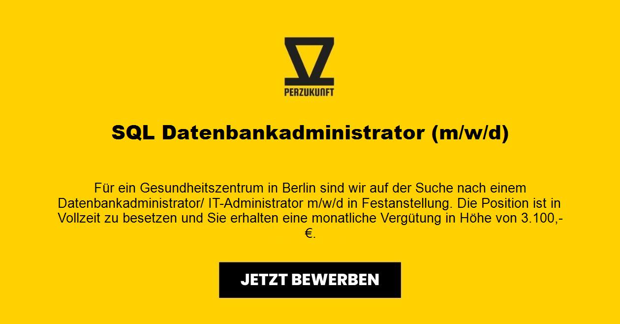 SQL Datenbankadministrator (m/w/d) ab 8656,94 Euro
