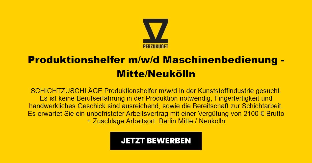 Produktionshelfer m/w/d Maschinenbedienung - Mitte/Neukölln