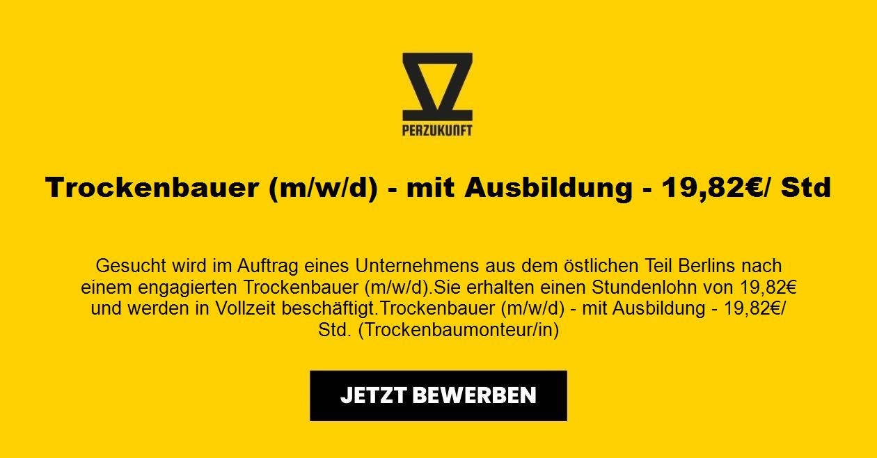 Trockenbauer/in (m/w/d) - mit Ausbildung - 33,12 Euro/h