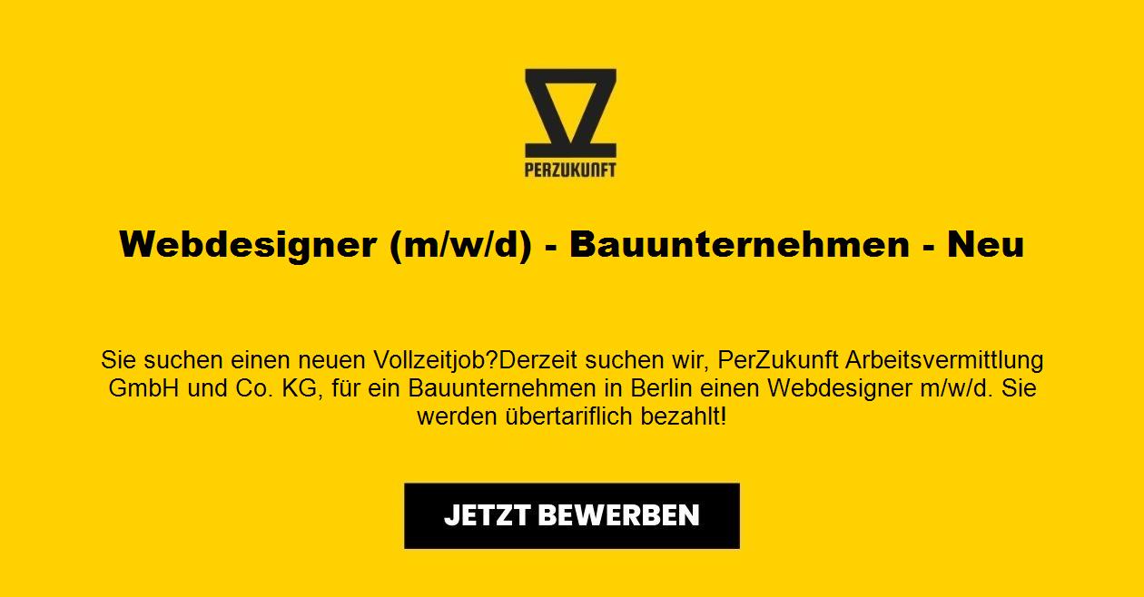 Webdesigner m/w/d - Vollzeit - Neu