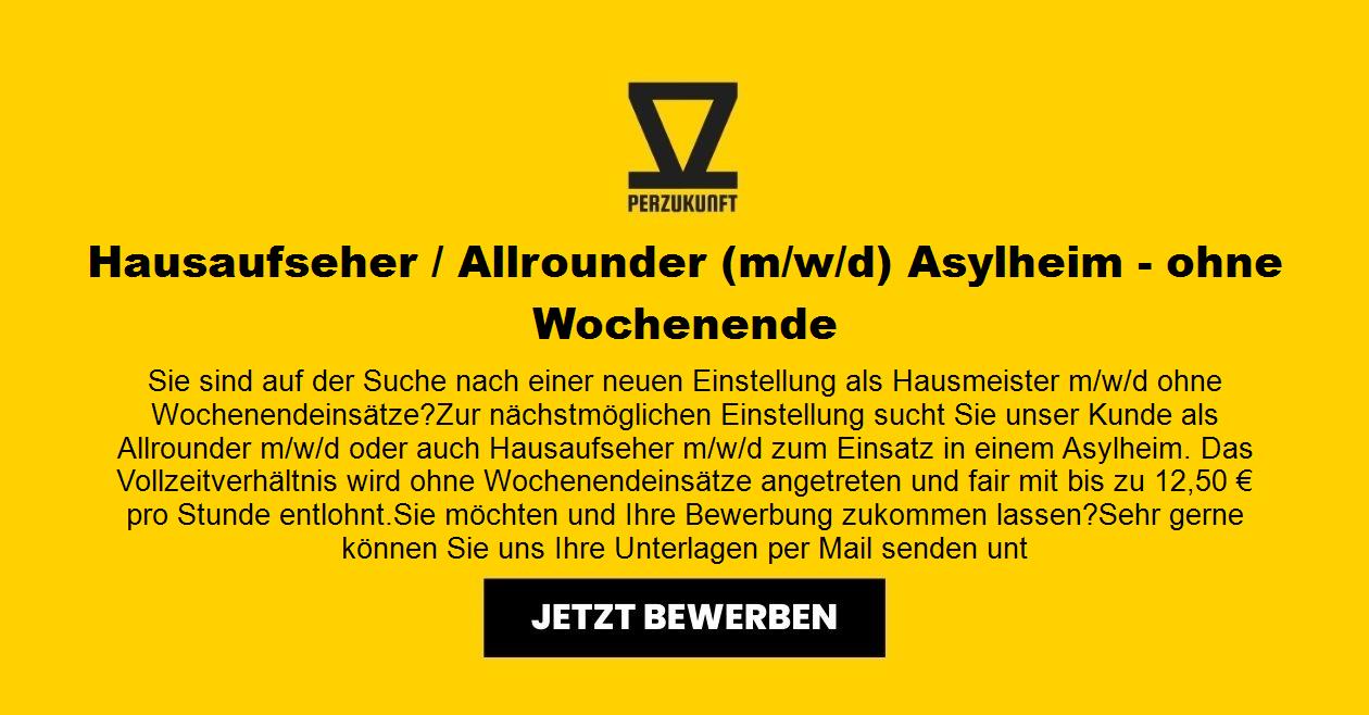 Hausmeister / Allrounder (m/w/d) Asylheim