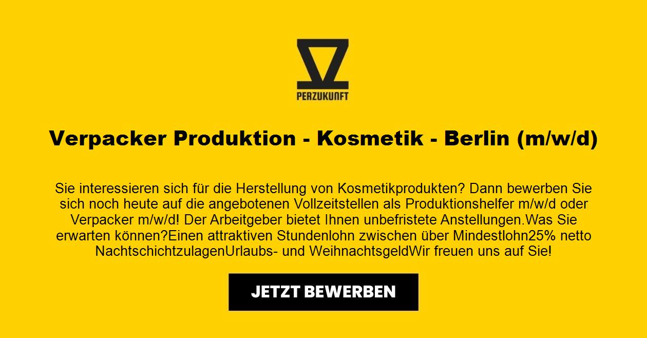 Verpacker m/w/d - Produktion - Kosmetik - Vollzeit