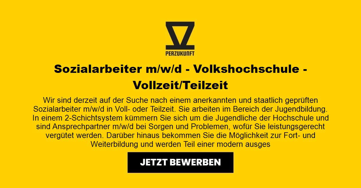 Sozialpädagoge (m/w/d) - Volkshochschule - Vollzeit/Teilzeit