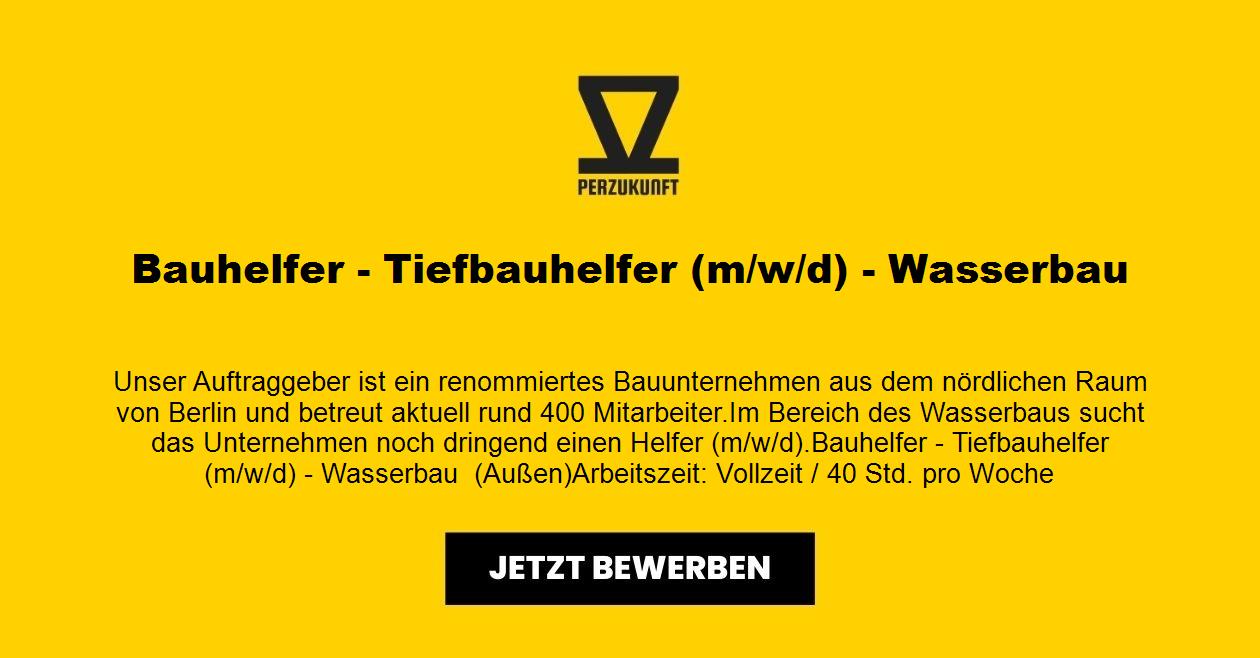 Bauhelfer/in - Tiefbauhelfer (m/w/d) - Wasserbau