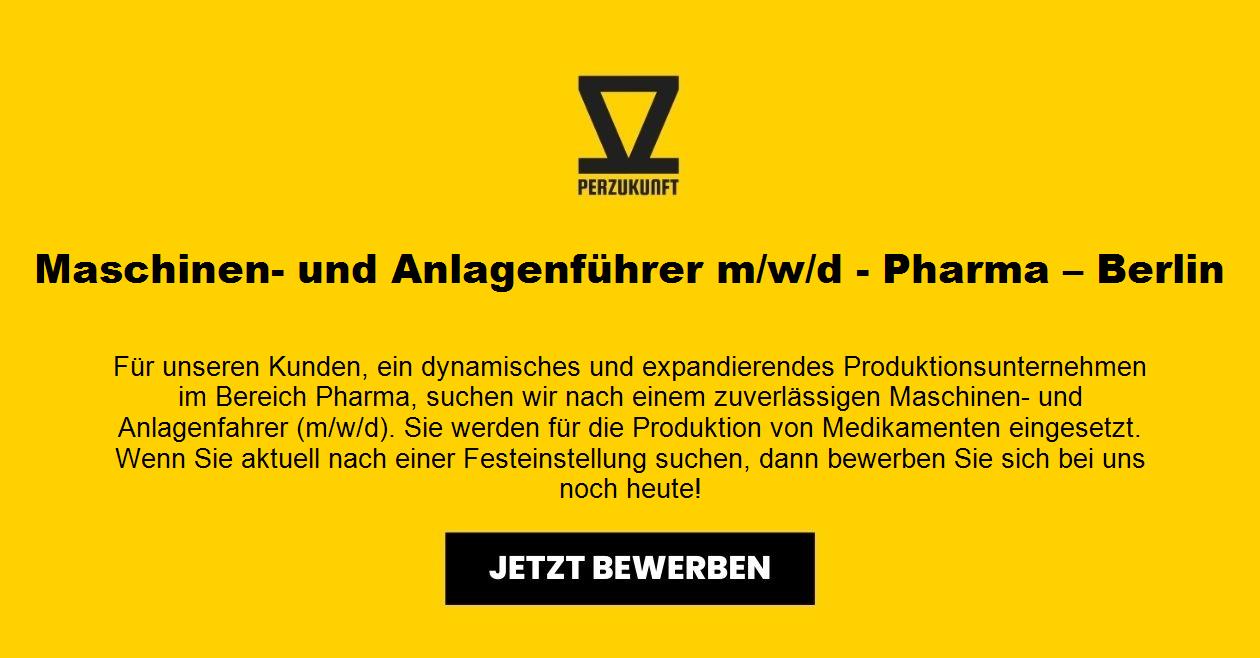 Maschinen- und Anlagenführer m/w/d - Pharma – 3509,30 EUR