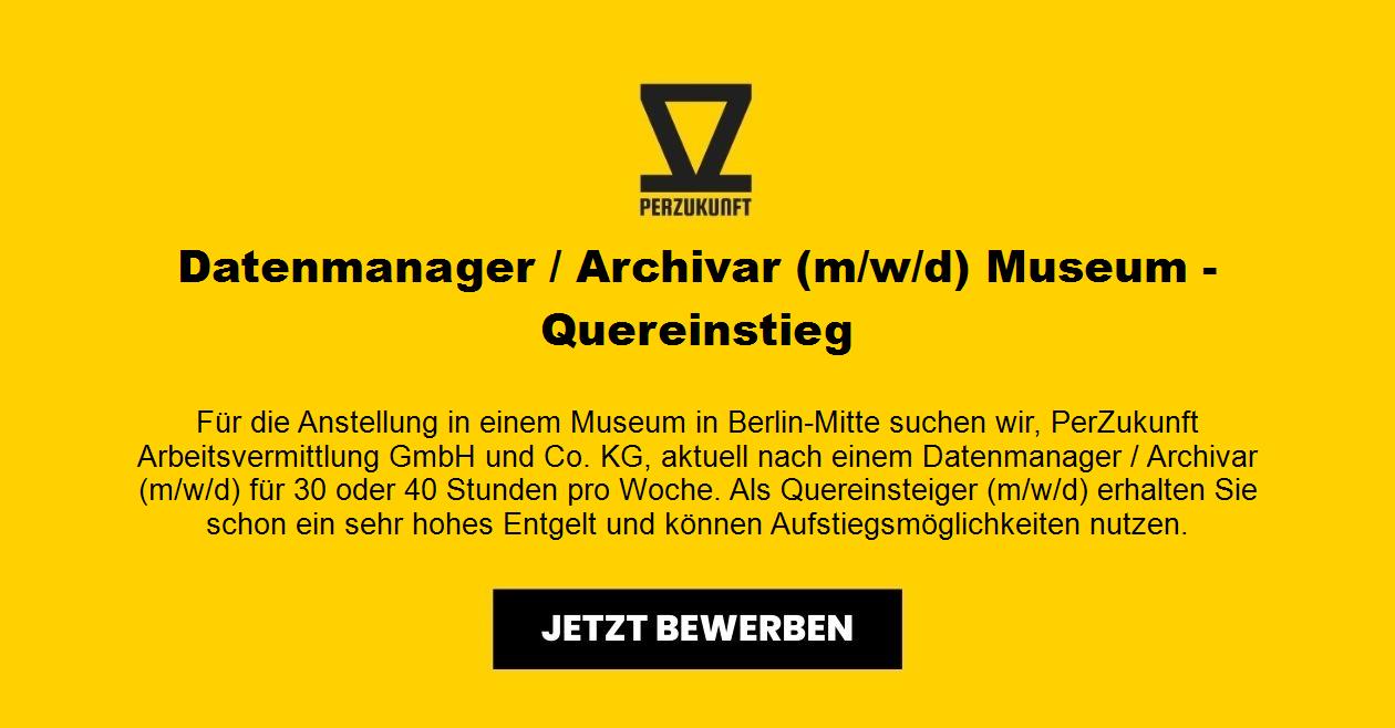 Datenmanager / Archivar (m/w/d) - Museum - Unbefristet