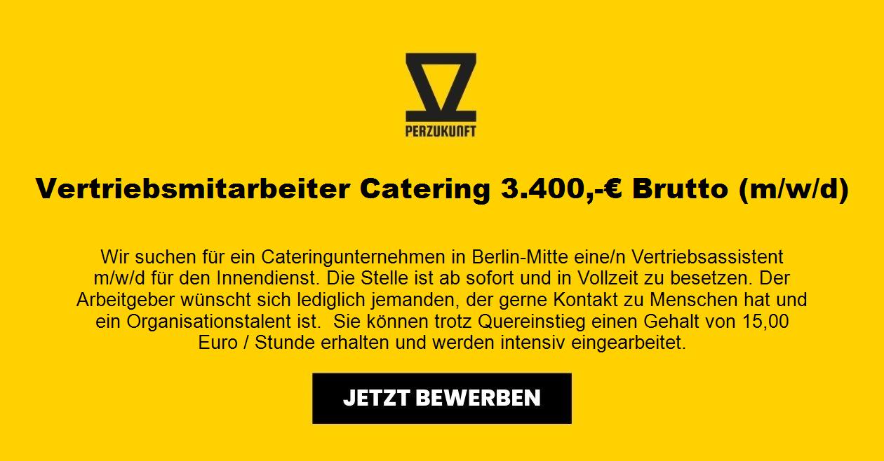 Vertriebsmitarbeiter Catering 33,05-€ Brutto m/w/d