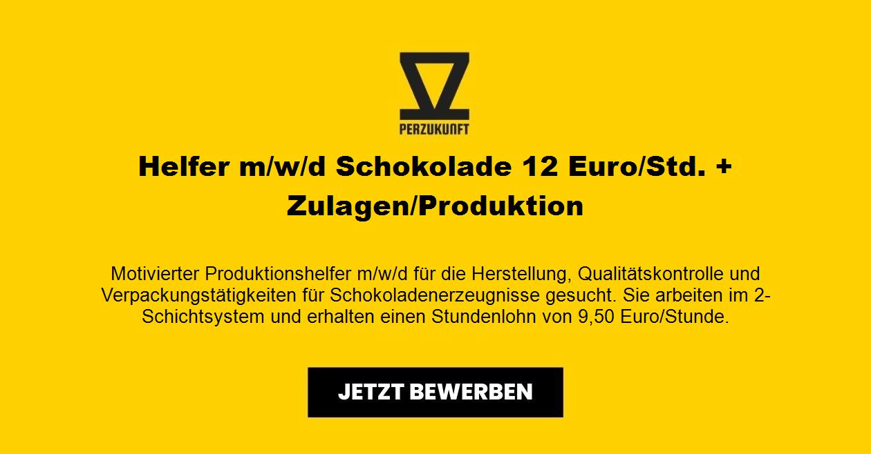 Produktionshelfer (m/w/d) Schokolade 23,44 Euro/Std. + Zulagen