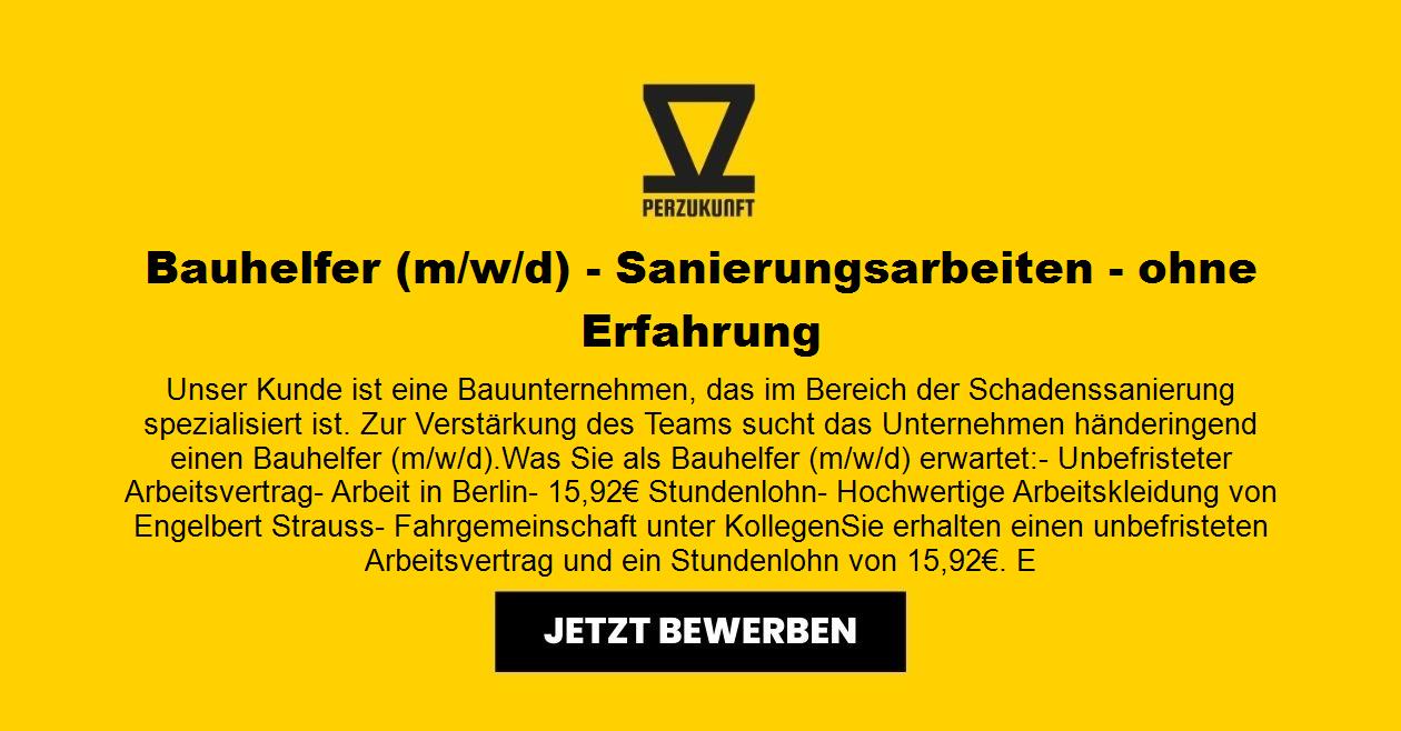 Bauhelfer/in (m/w/d) - Sanierungsarbeiten