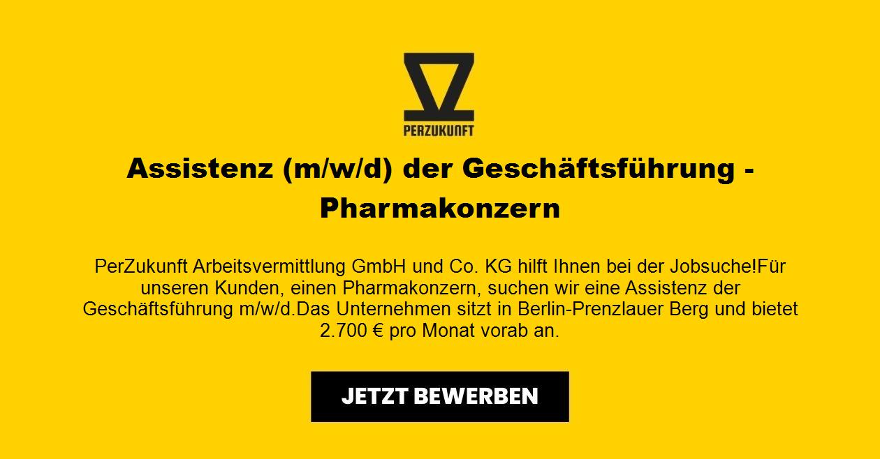 Referent /-in (m/w/d) der Geschäftsführung - Pharmakonzern
