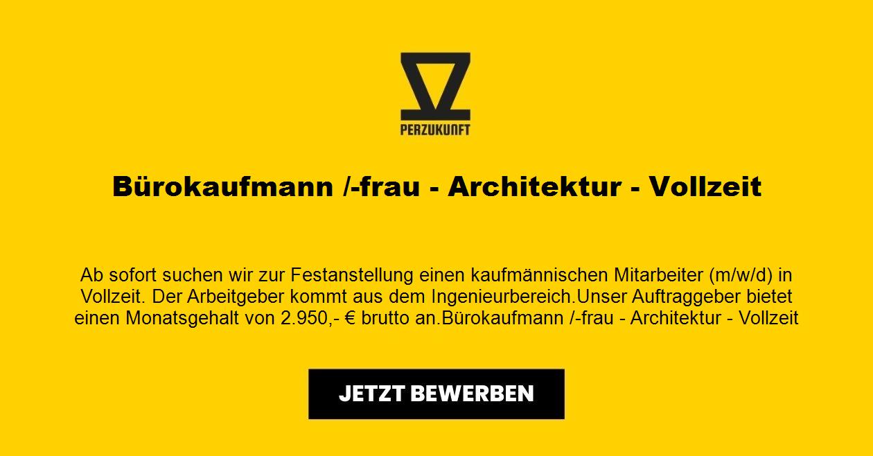 Bürokaufmann /-frau  m/w/d - Architektur - Vollzeit