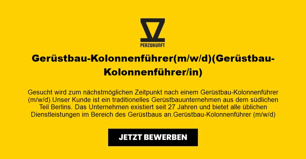 Gerüstbau-Kolonnenführer/in (m/w/d)