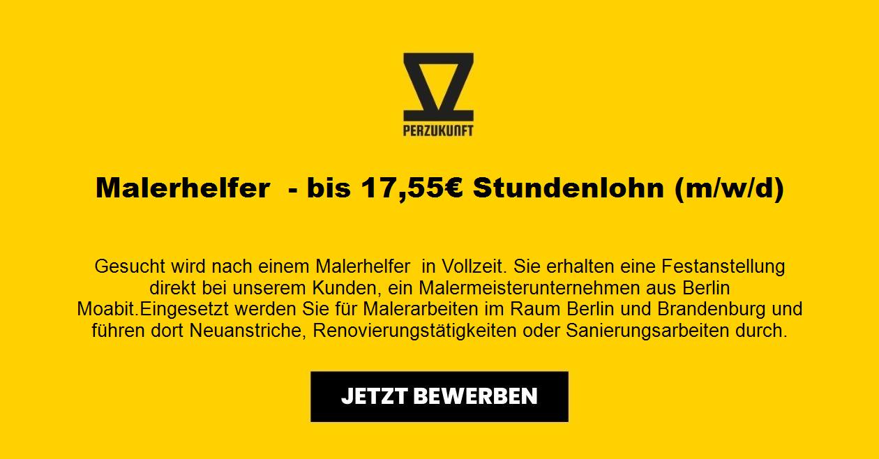 Malerhelfer  - bis 17,55€ Stundenlohn (m/w/d)