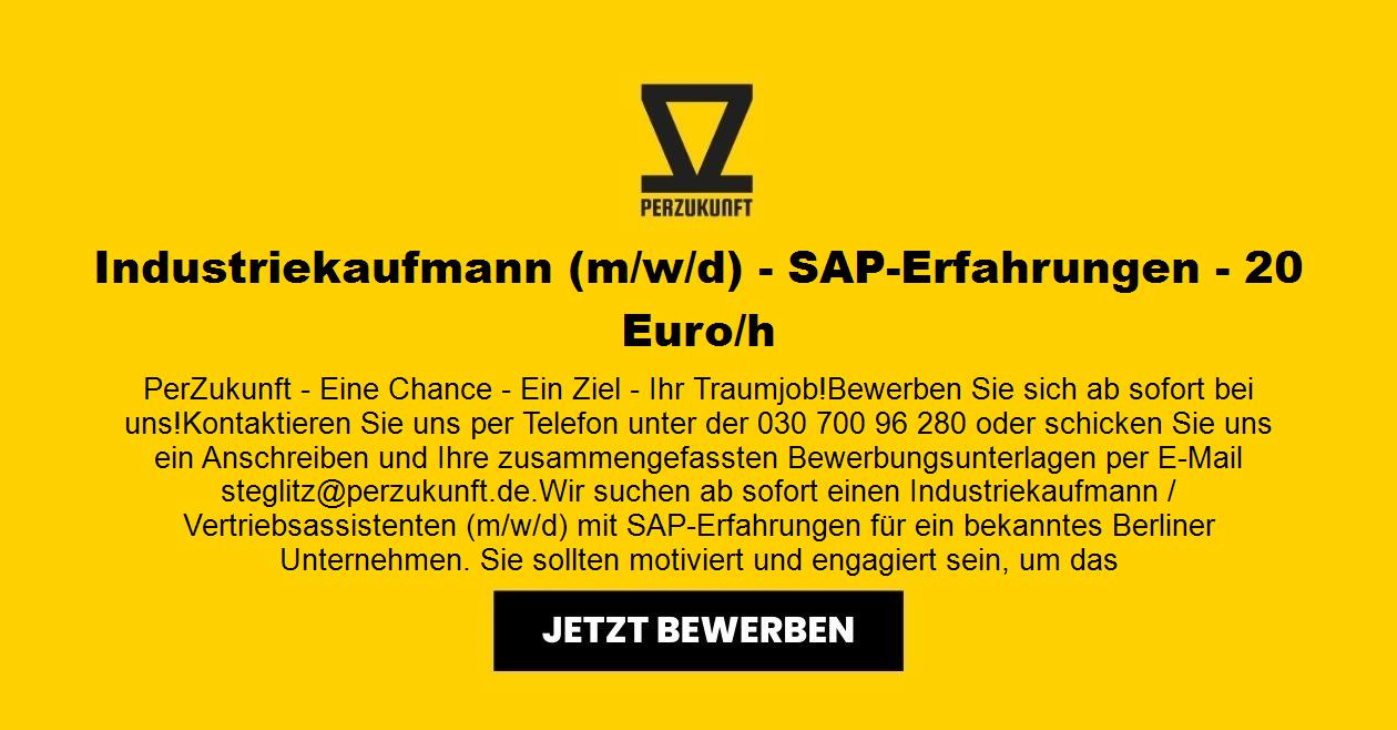 Industriekaufmann (m/w/d) - SAP-Erfahrungen - 20 Euro/h