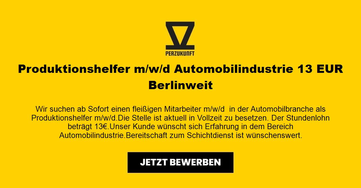 Produktionshelfer (m/w/d) Automobilherstellung 28,09€/h